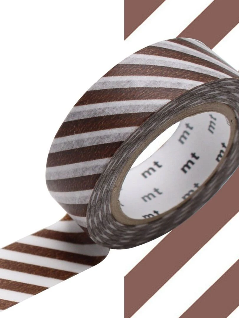 Masking tape à rayures amande 1 5 cm x 7 m N/A