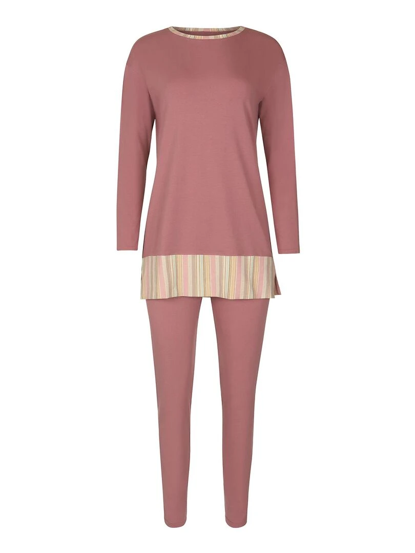 Pyjama leggings tunique manches longues Maxine   Rose