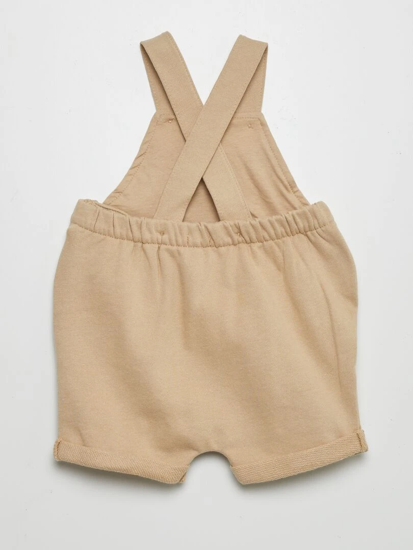 Salopette en french terry Beige