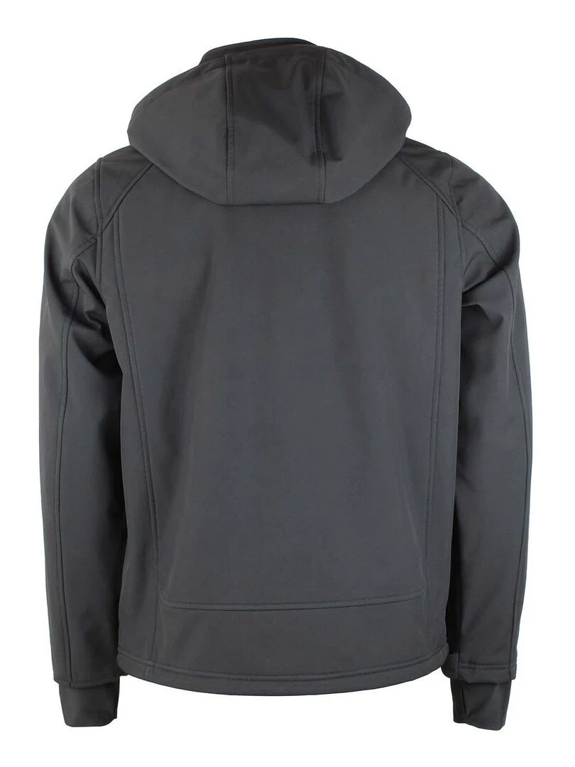 Blouson softshell homme CAFORAIN PEAK MOUNTAIN Noir Blanc