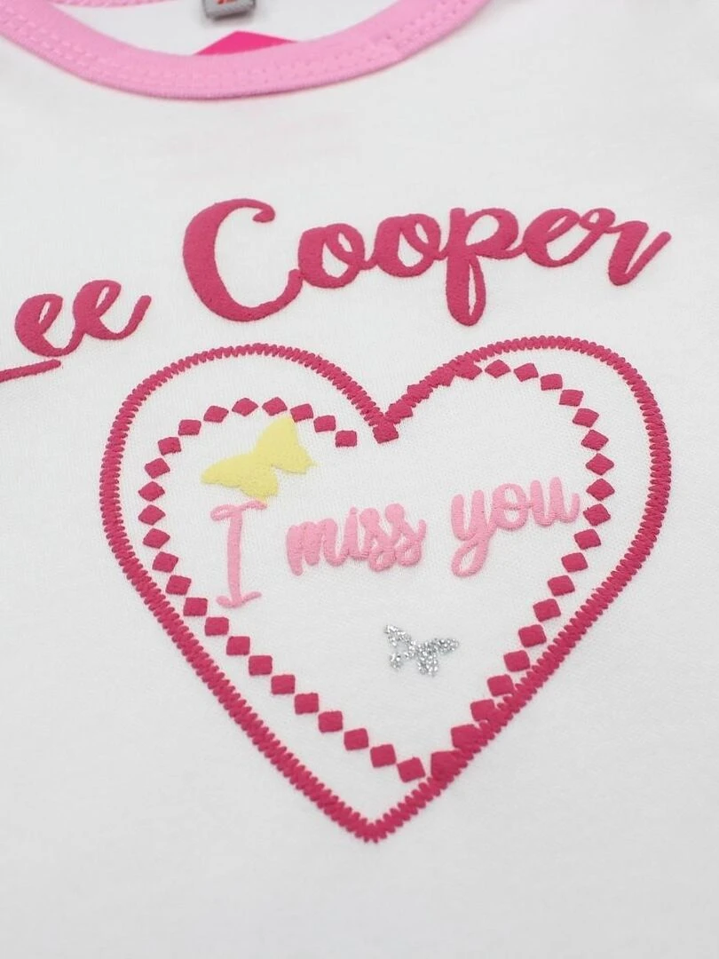 Lee Cooper   Lot de 2 bodys bébé fille en coton   Bleu