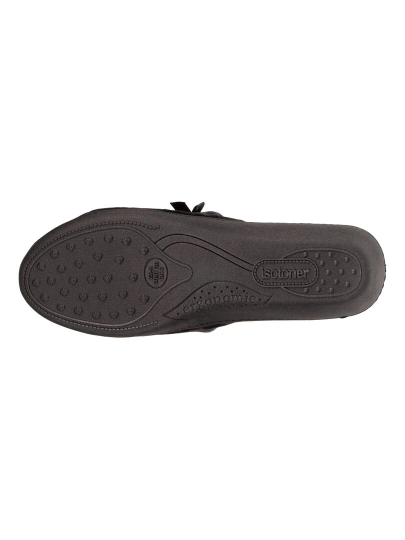 Chaussons Sandales Talon Femme Zèbre Noir   Noir