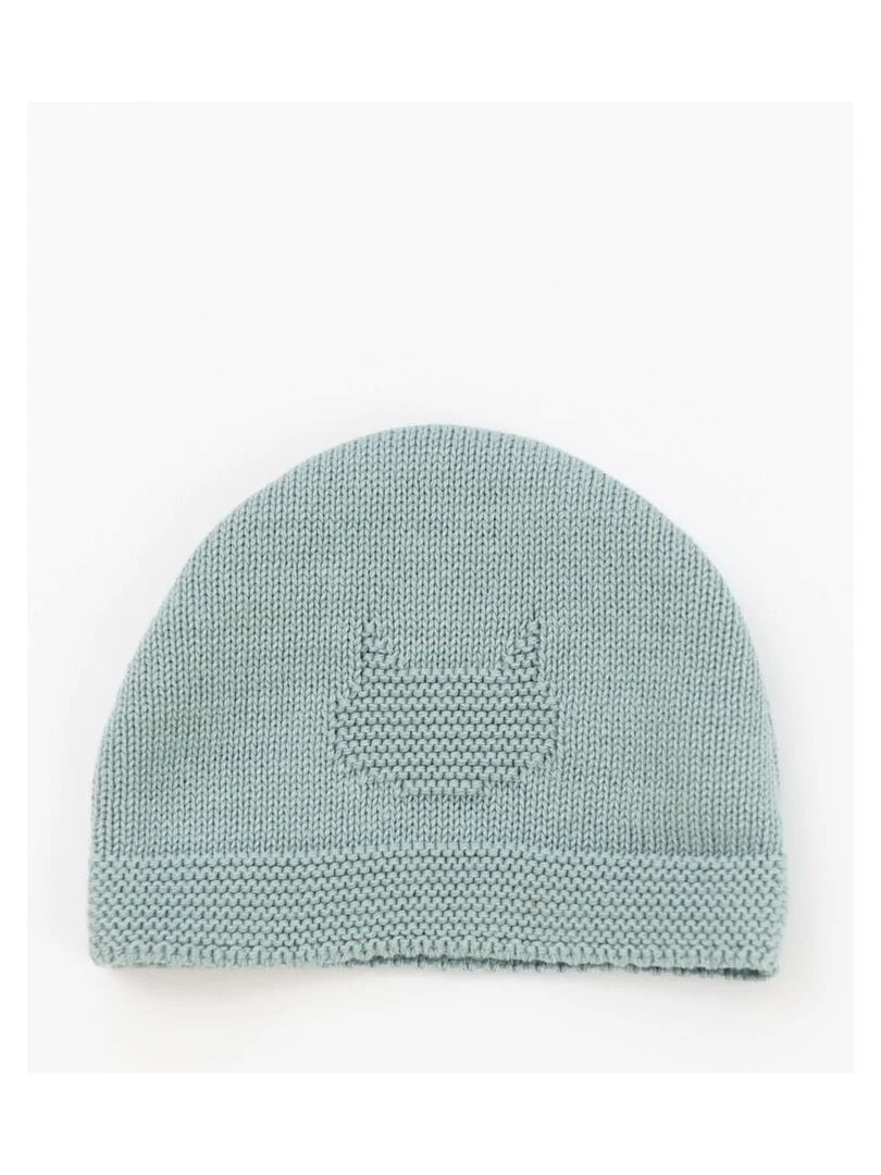 Bonnet en coton Petits Chats Vert