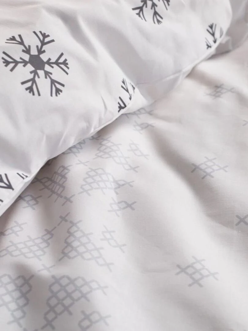 Housse de couette  flanelle Today 2.1 + taie(s) 100% coton   Blanc