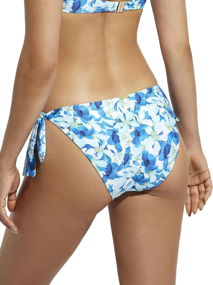 Bas maillot slip de bain à nouettes taille basse Rosé Bleu