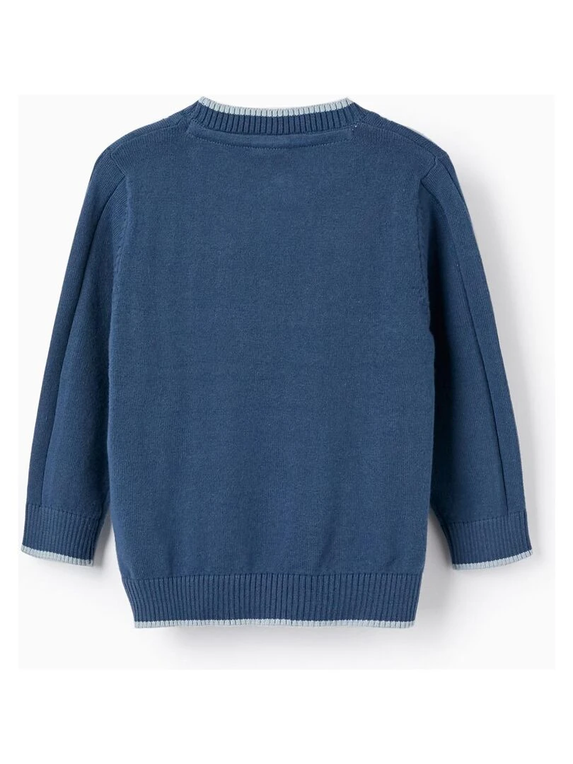 Pull en Maille Côtelée pour Bébé Garçon 'B&S' BROTHERS&SISTERS Bleu
