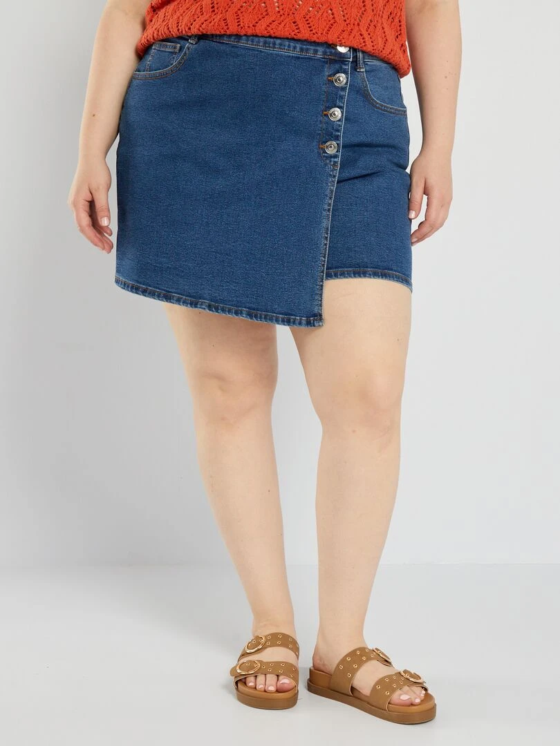 Jupe short en denim Bleu