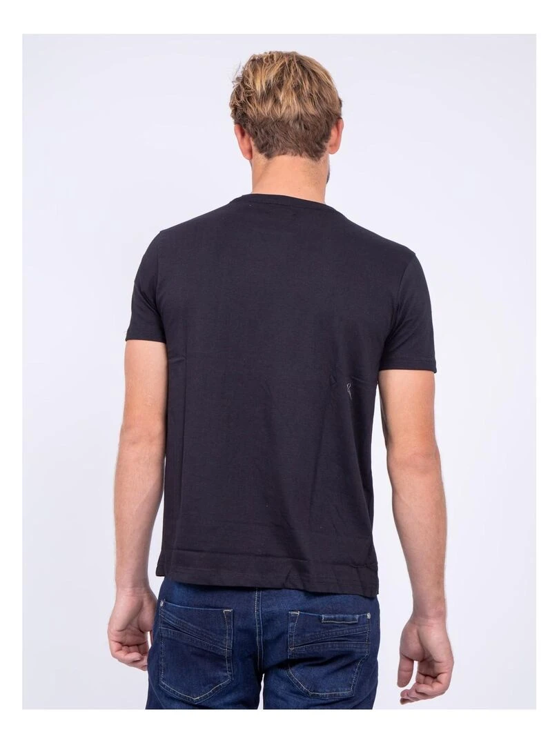 T shirt col rond pur coton JALTAZAR Noir