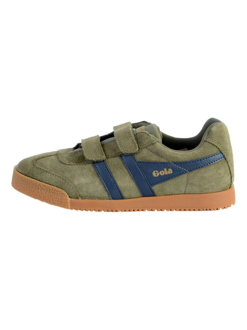 Basket Gola Enfant Harrier Velcro Vert