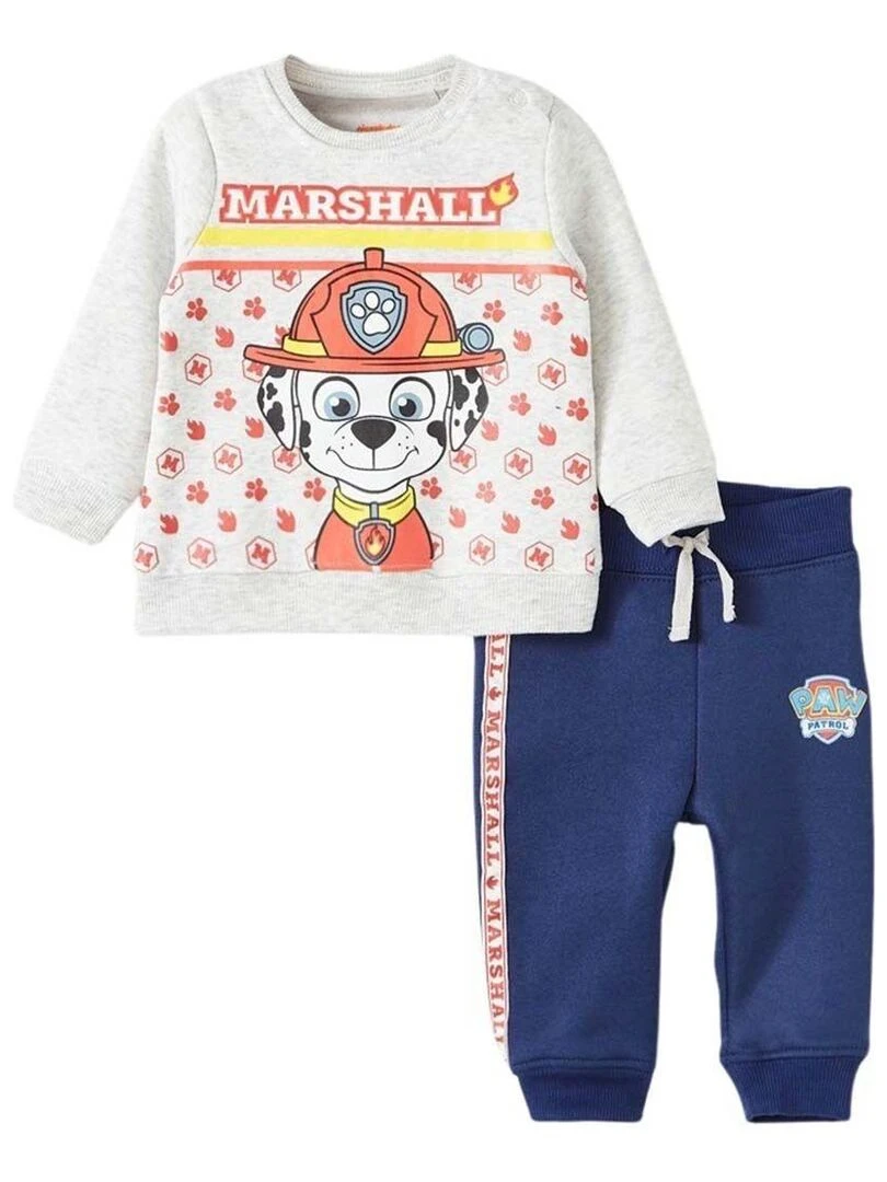 Paw Patrol Ensemble Sweat pantalon bébé garçon Imprimé La Pat' Patrouille Gris