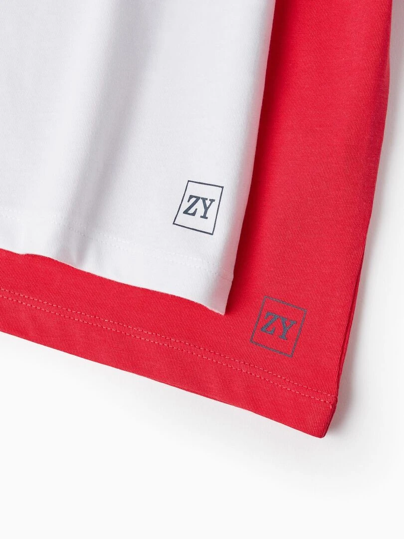 Pack 2 T shirts à manches courtes pour bébé garçon manches courtes MAXI NATURE   Rouge