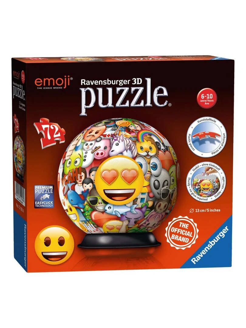 Puzzle 3D Ball 72 pièces emoji N/A