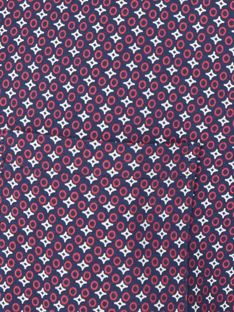 Pyjama boutonné maille jersey pur coton    Damart   Bleu marine