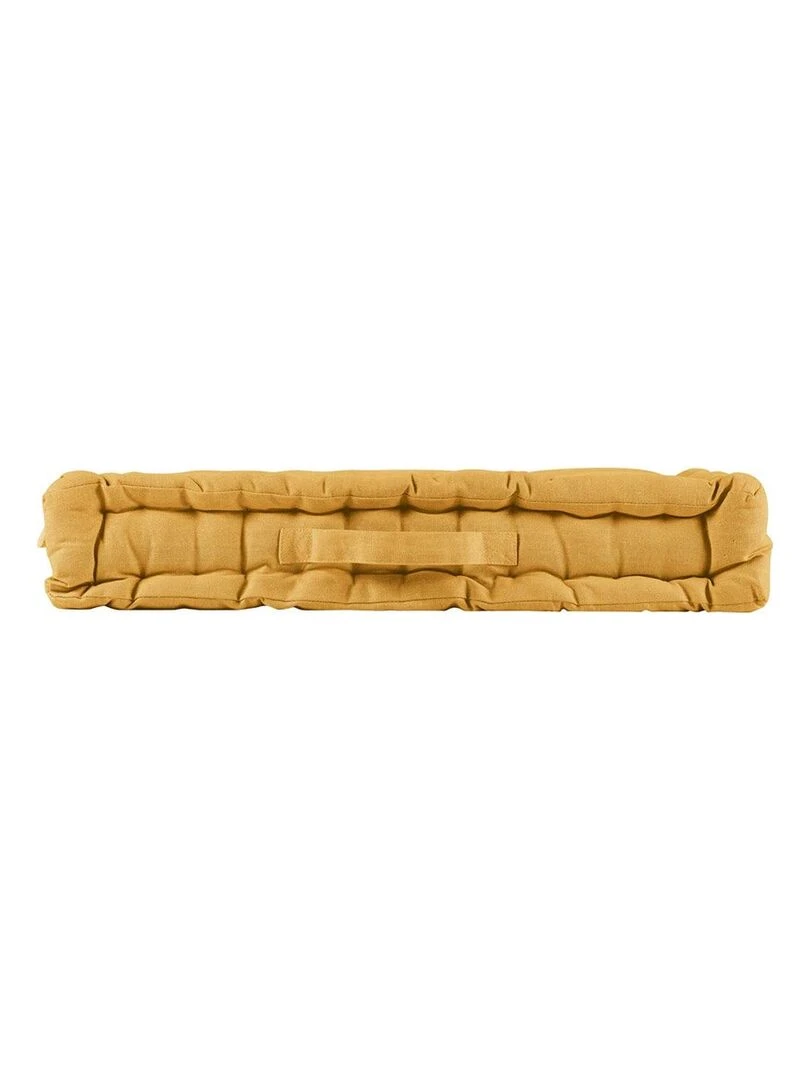Coussin de sol 60x60 cm Panama miel coton Jaune