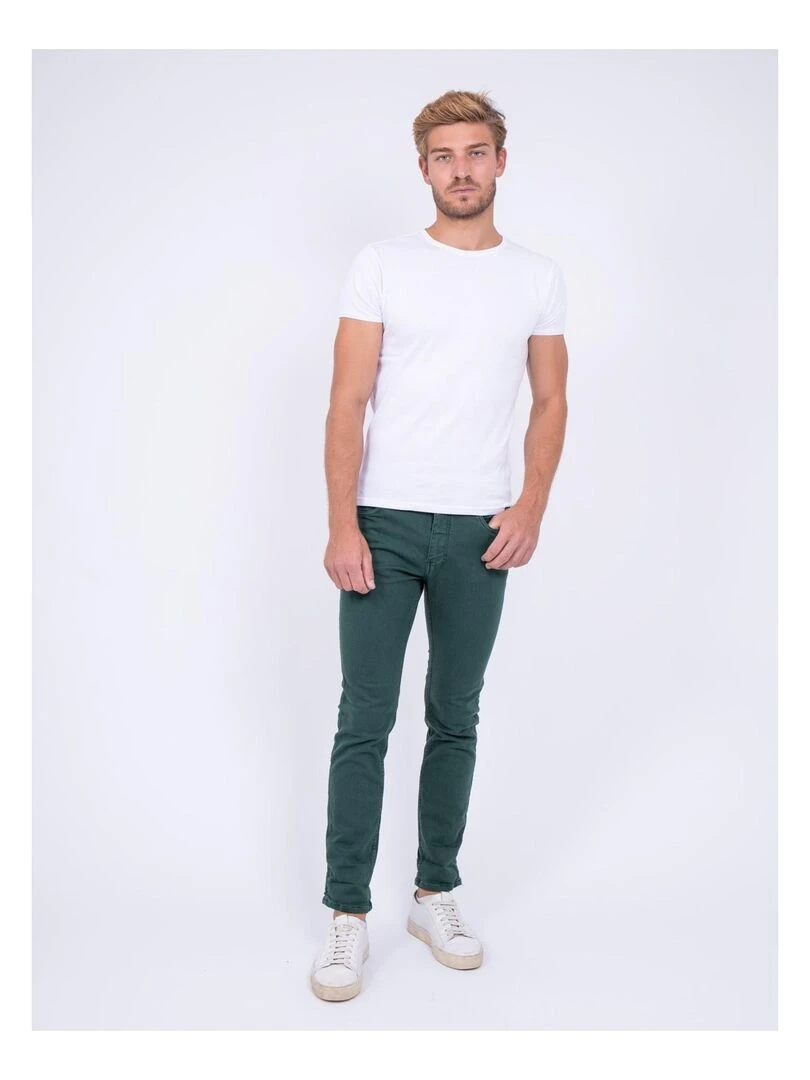 Pantalon 5 poches VAAS   Vert foncé