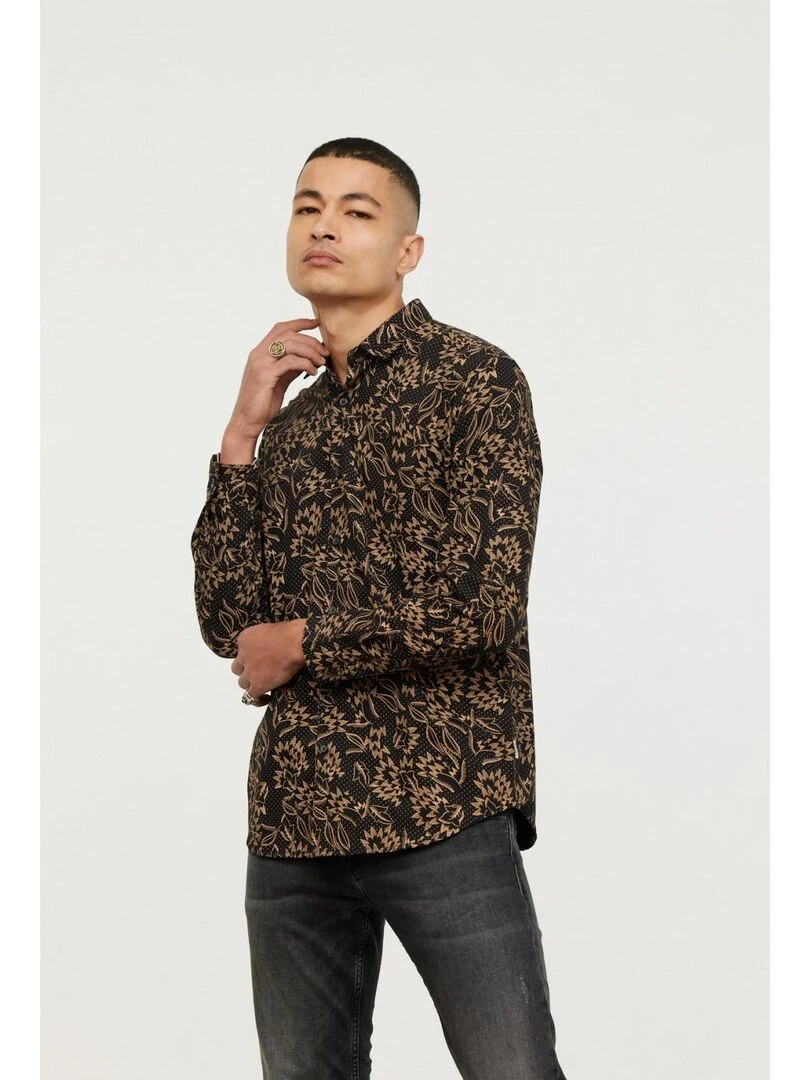 Lee Cooper   Chemise manches longues coton regular DIOUK   Noir