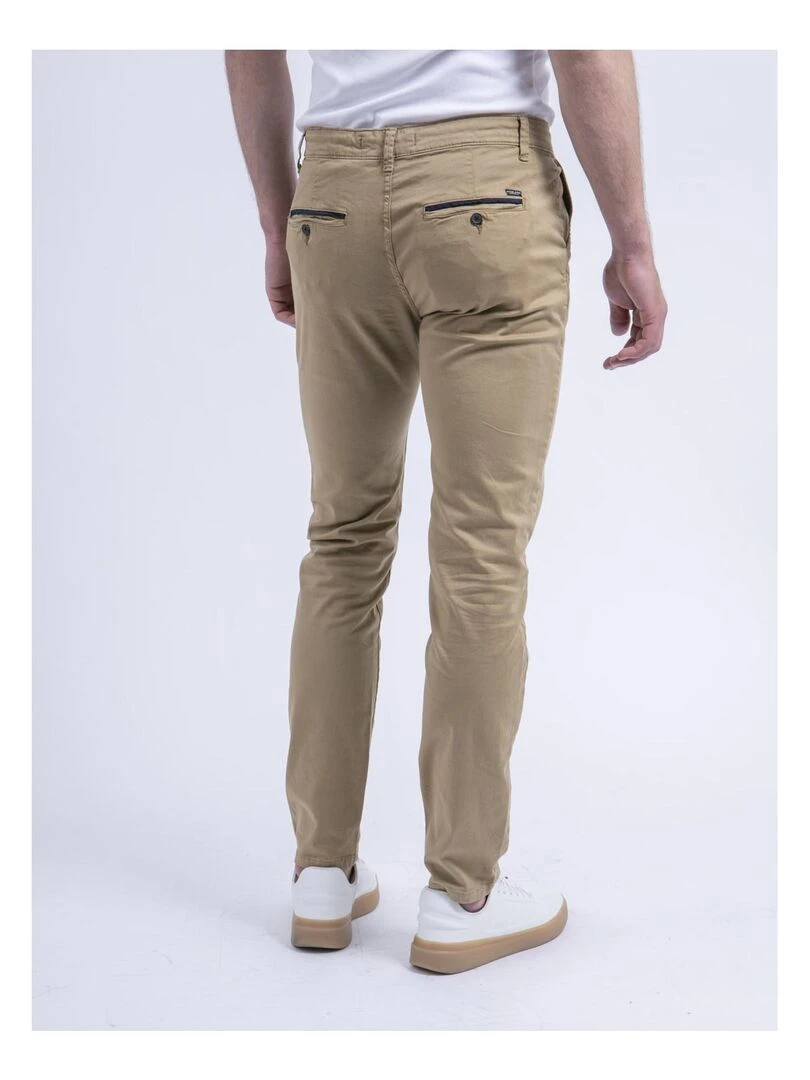 Pantalon chino coupe ajustée CARLTARO Beige