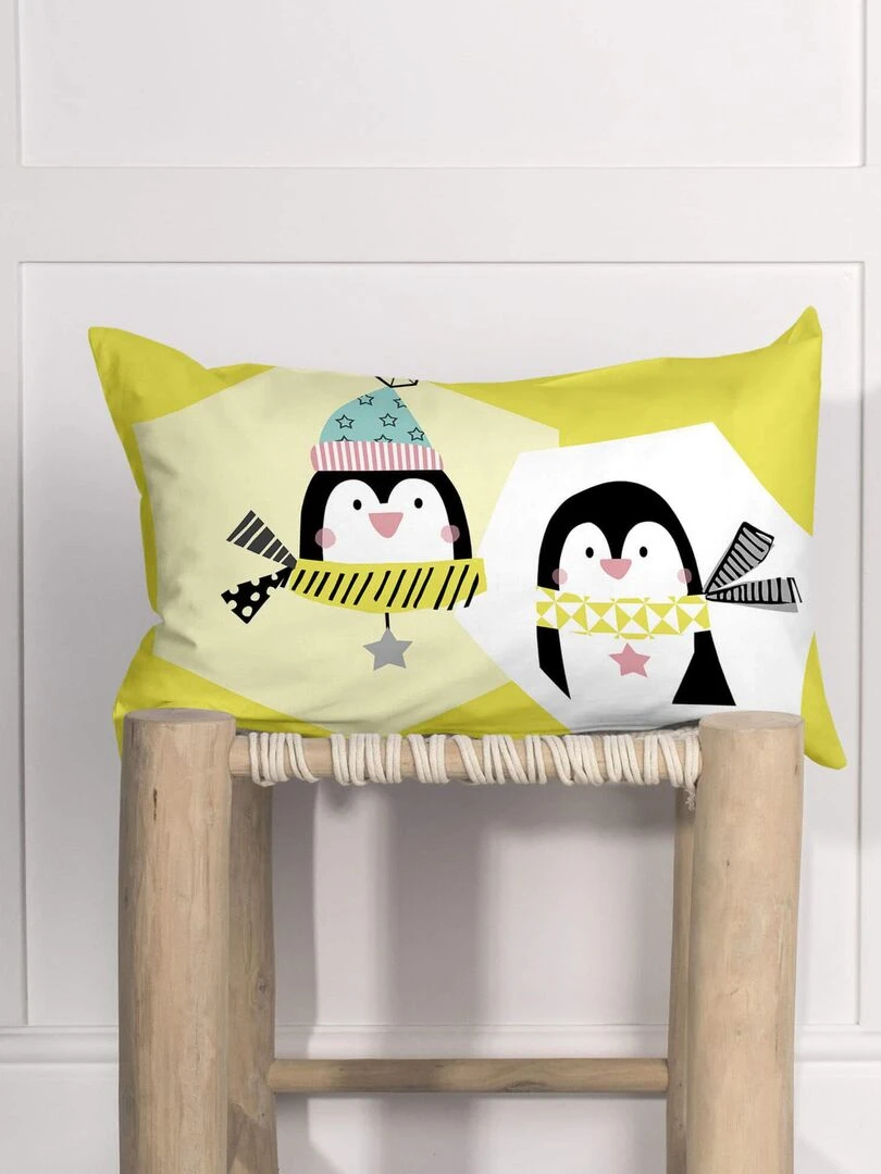 Housse de coussin Winter "Happyfriday"   Blanc