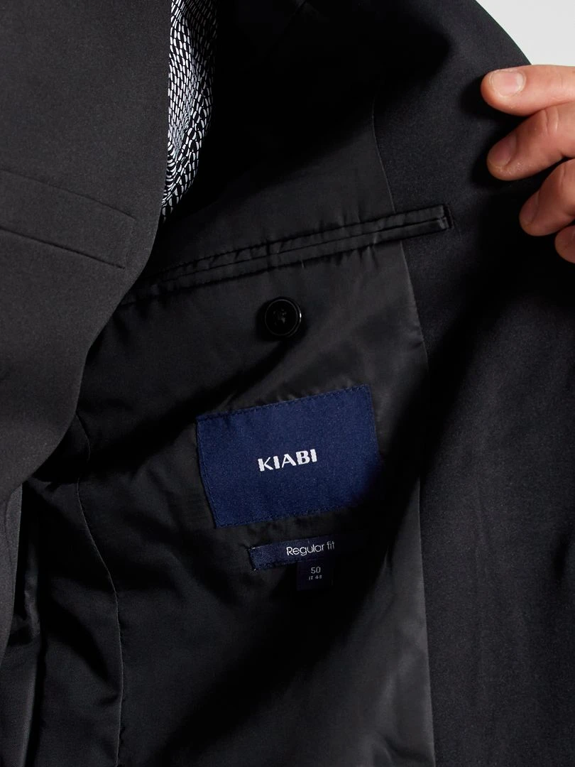 Veste de costume regular en twill   noir