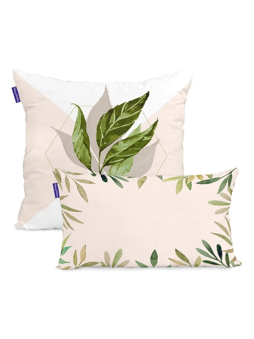 Housse de coussin Learning to fly "Happyfriday"   Blanc