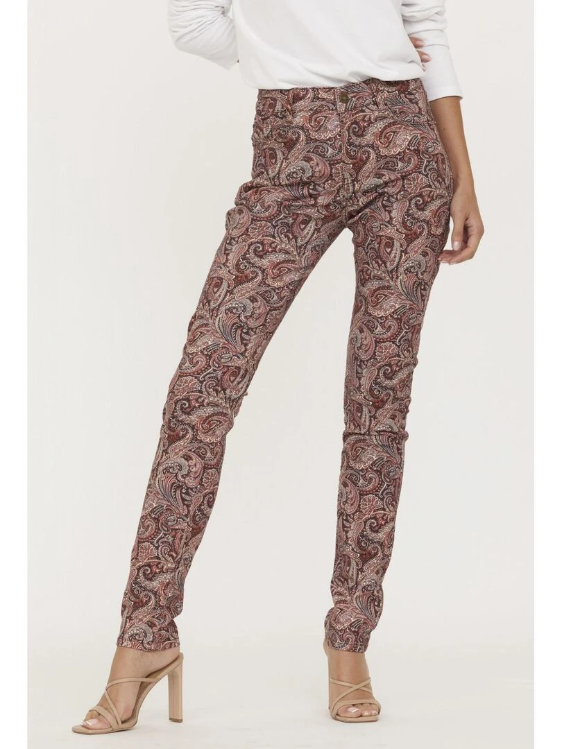 Lee Cooper Pantalon coton slim LC135 Rouge brique
