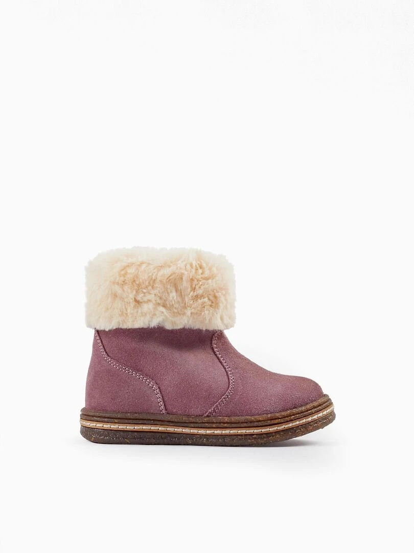 Bottes Chelsea avec Fourrure pour Bébé Fille NORTHERN CALLING Violet