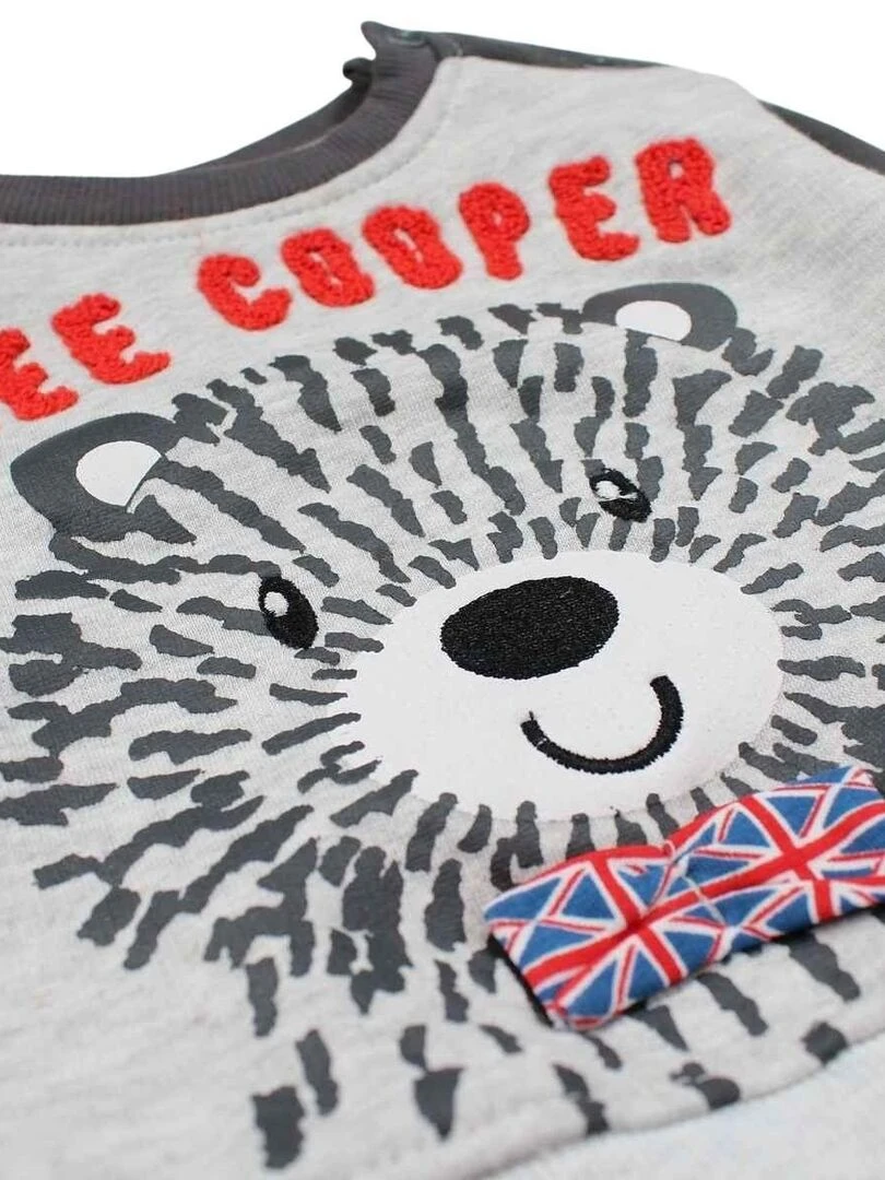 Lee Cooper   Ensemble ​​Sweat pantalon bébé garçon Imprimé Logo   Gris