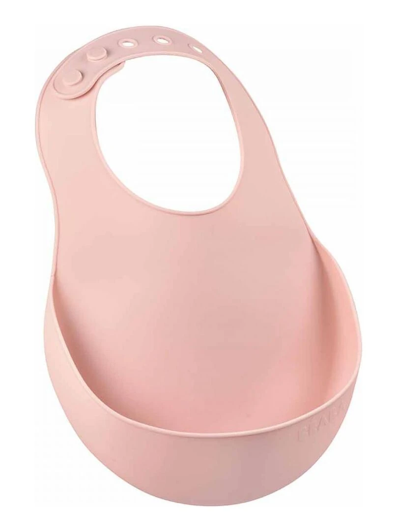 Bavoir silicone old pink Rose