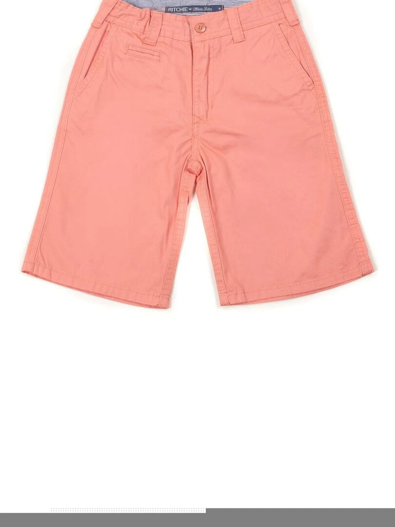 BERMUDA CHINO BAGOO BOY Rouge clair