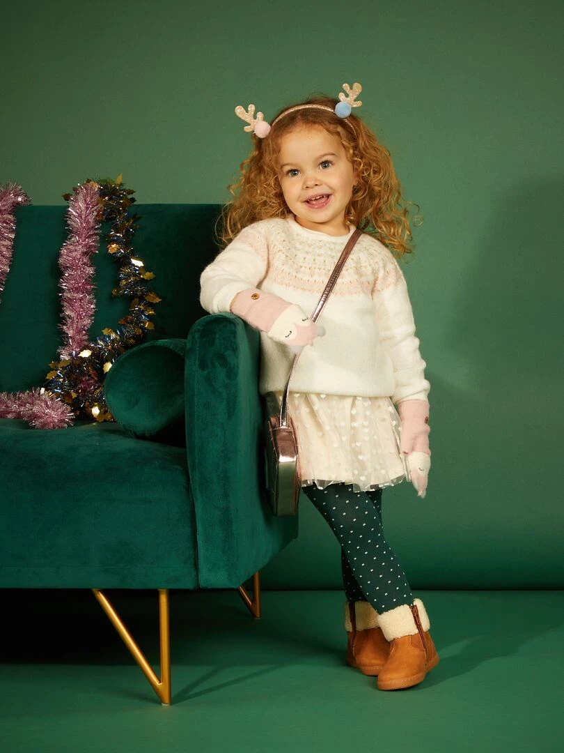 Pull en maille jacquard douce   Blanc