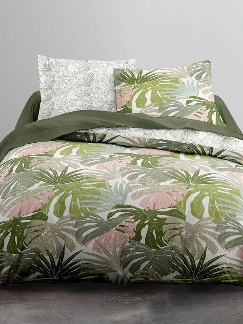 Housse de couette 220 x 240 Crazy Amana + 2 taies   Vert