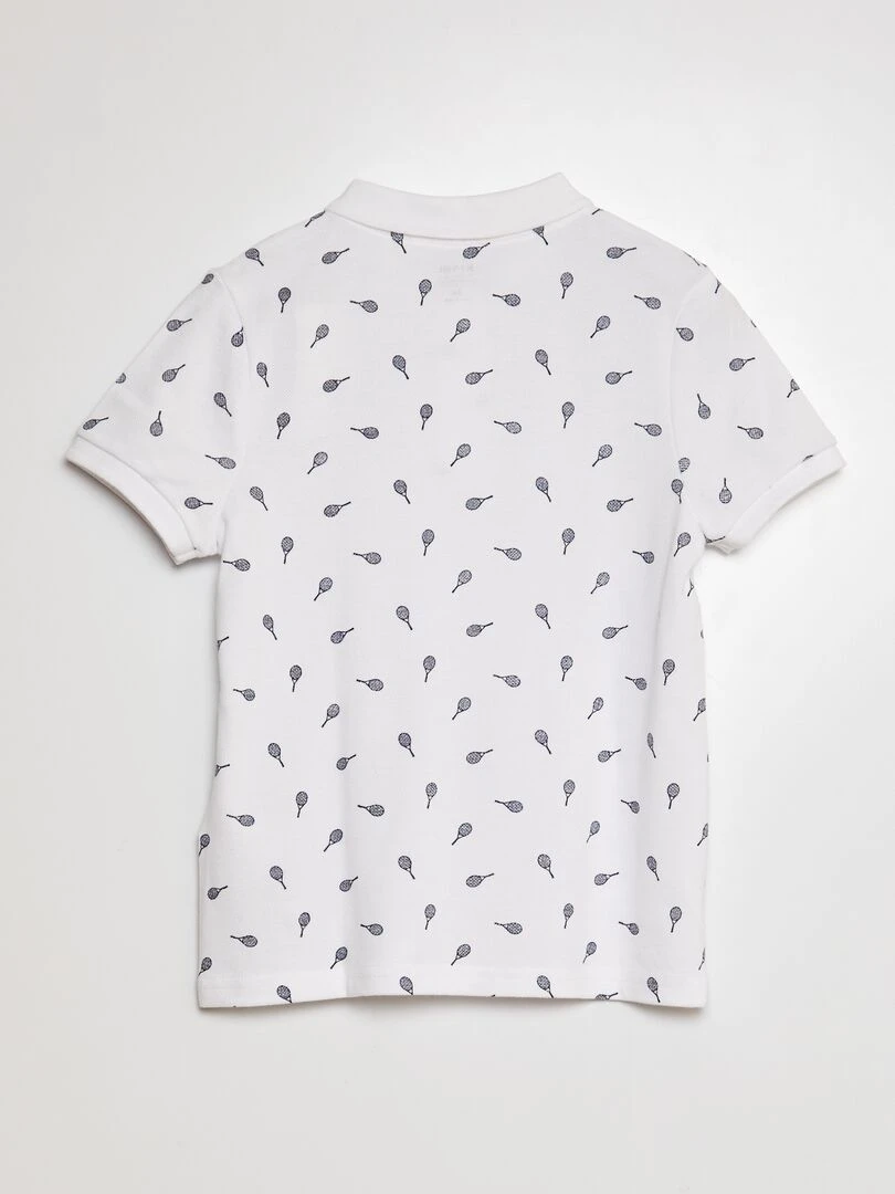 Polo à motif   Blanc