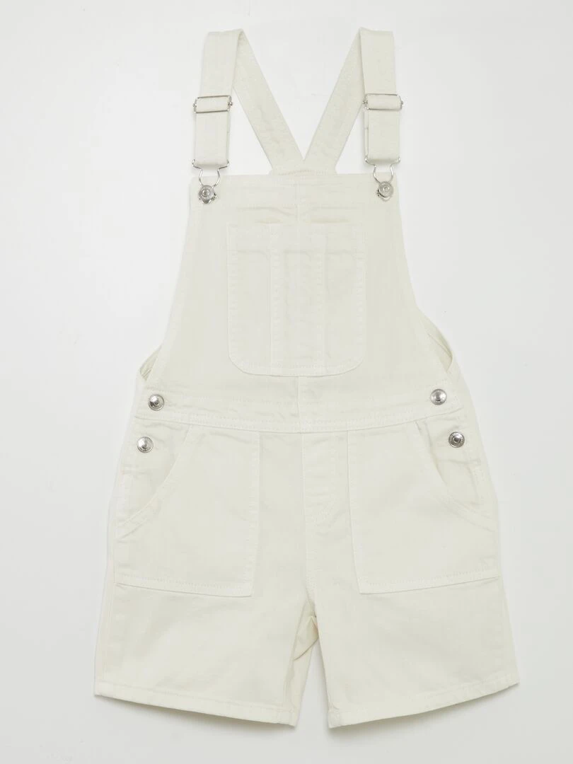 Salopette en jean Blanc