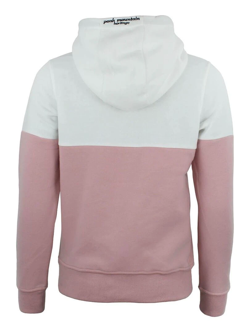 Sweat à capuche femme ACARLO Blanc Rose