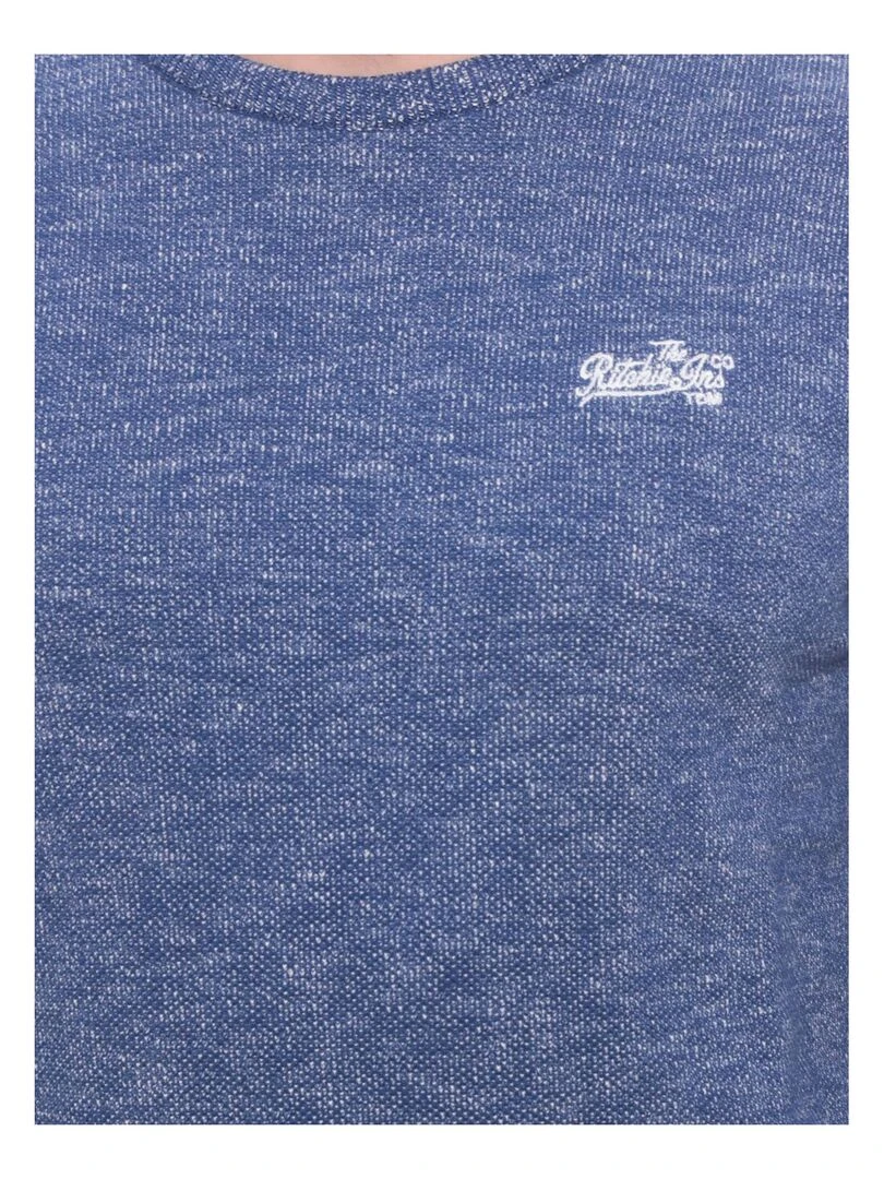Pull col rond en coton ARTURO   Bleu