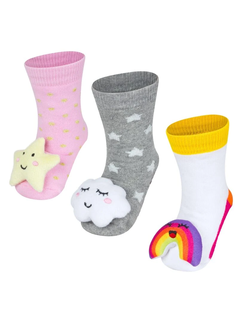 Lot de 3 paires de chaussettes d'éveil Céleste Multicolore