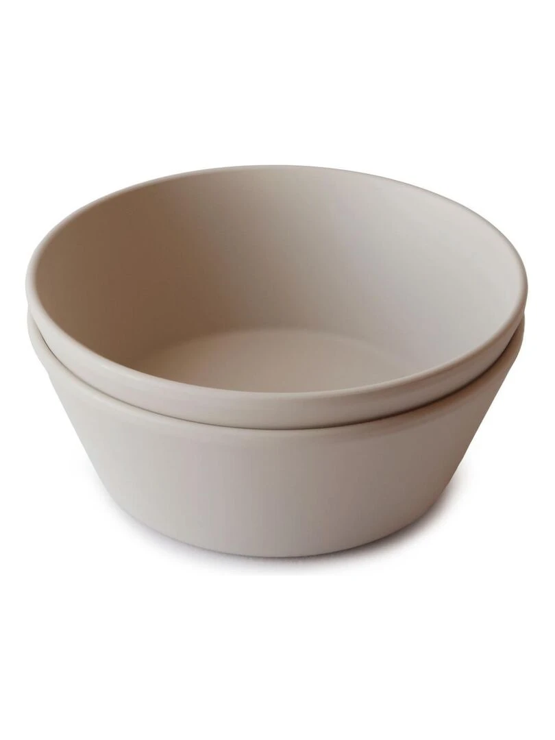 Lot de 2 bols ronds Vanilla Ecru