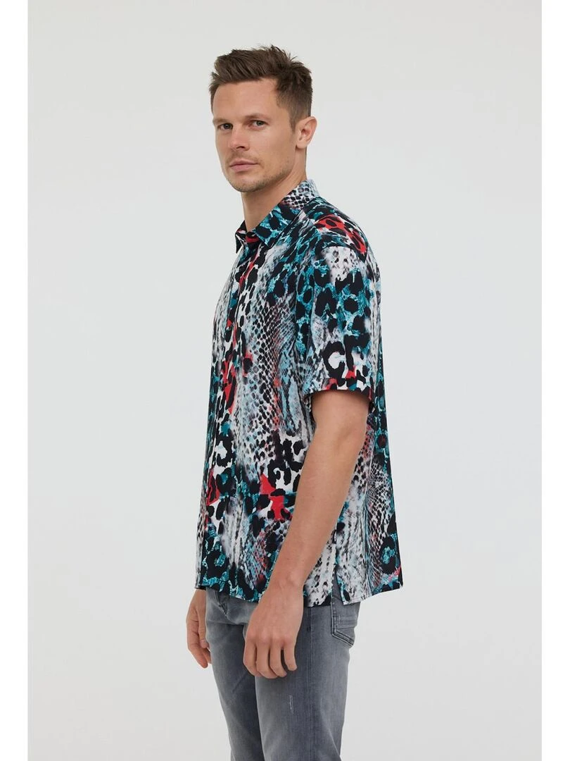 Lee Cooper   Chemise manches courtes viscose relaxed DENO MC   Blanc