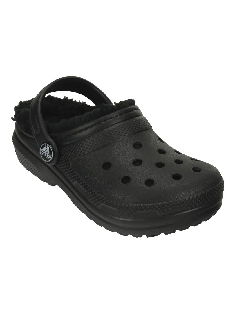 Sabot à Enfiler Crocs Classic Lined Clog K   Noir