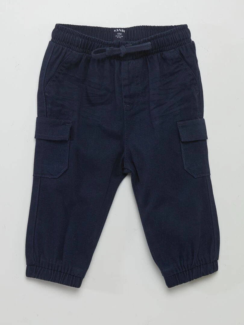 Pantalon jogger avec poches à rabat Marine