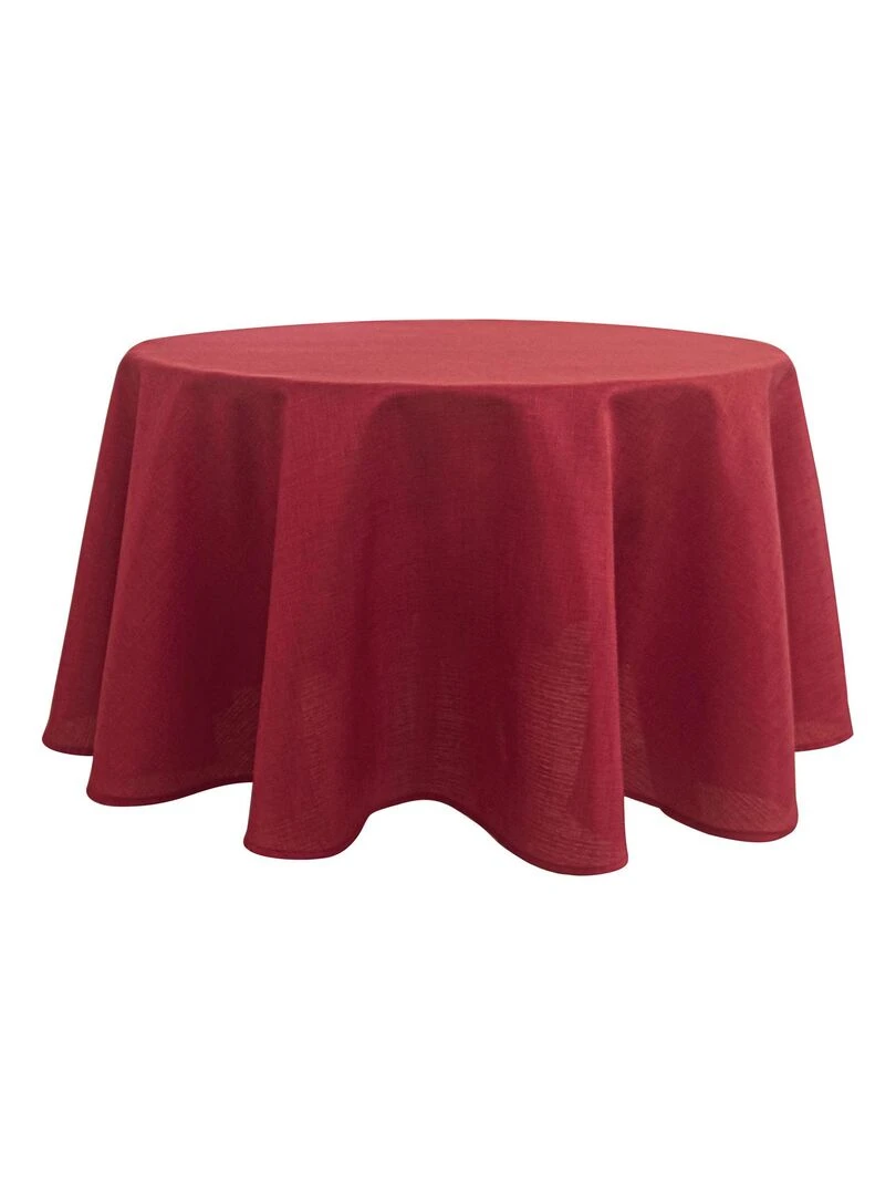 Nappe ronde infroissable et anti tâches   Rouge
