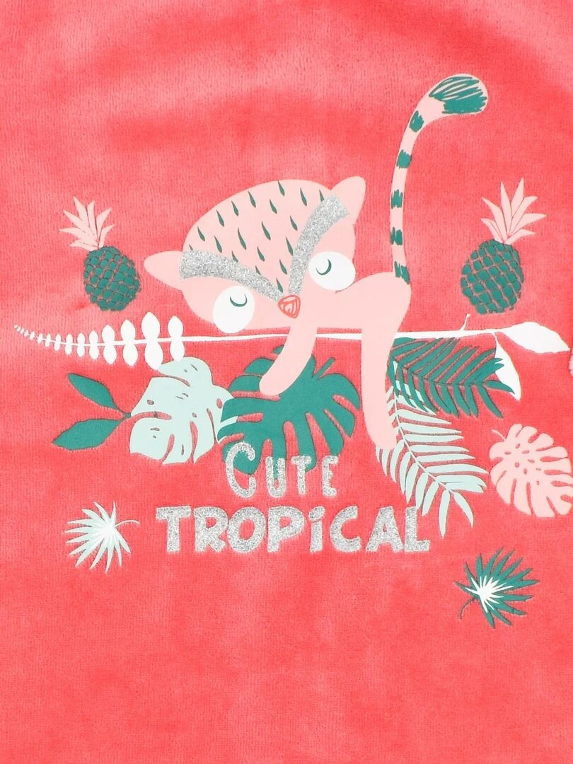 Pyjama Velours 'cute Tropical''doo&bo' Rose