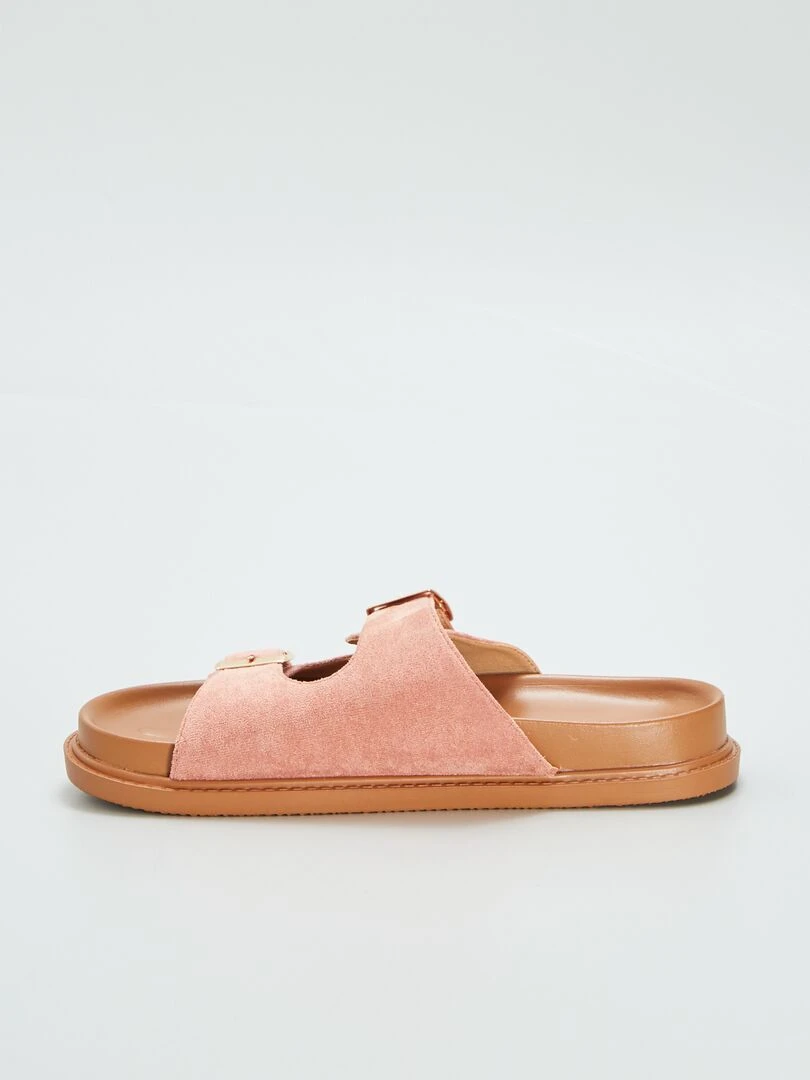 Sandales à double brides   Rose