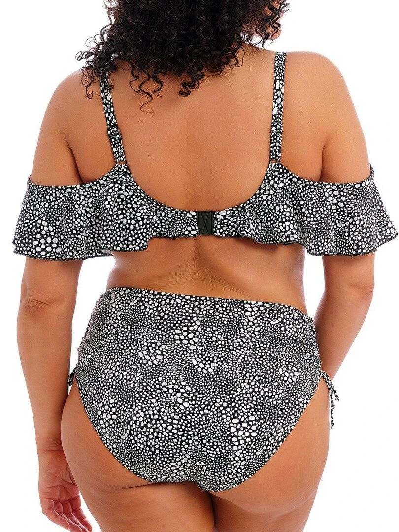 Bas de maillot ajustable taille haute Pebble cove   Noir