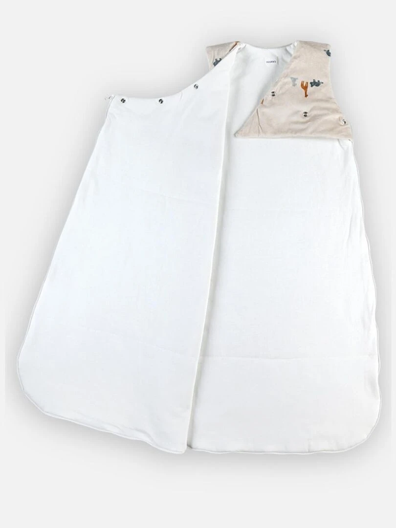 Gigoteuse 100 cm imprimée en Veloudoux  beige   Beige
