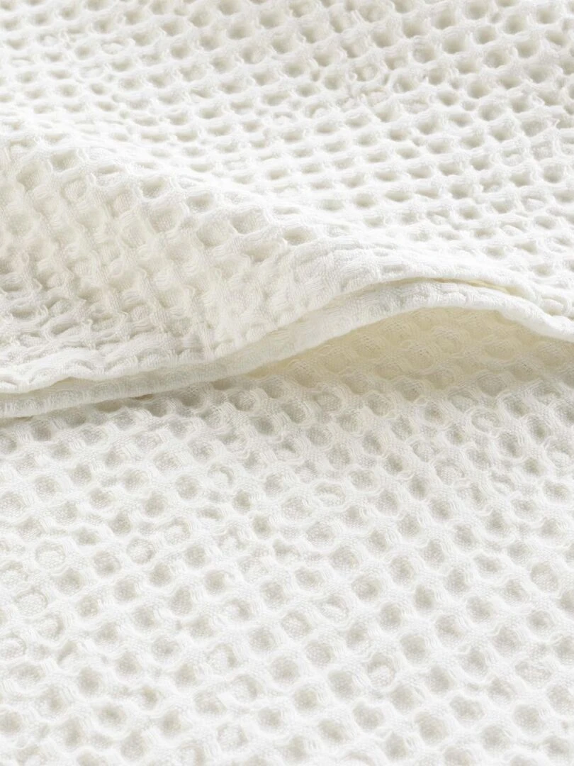 Coussin déhoussable en nid d'abeille Blanc