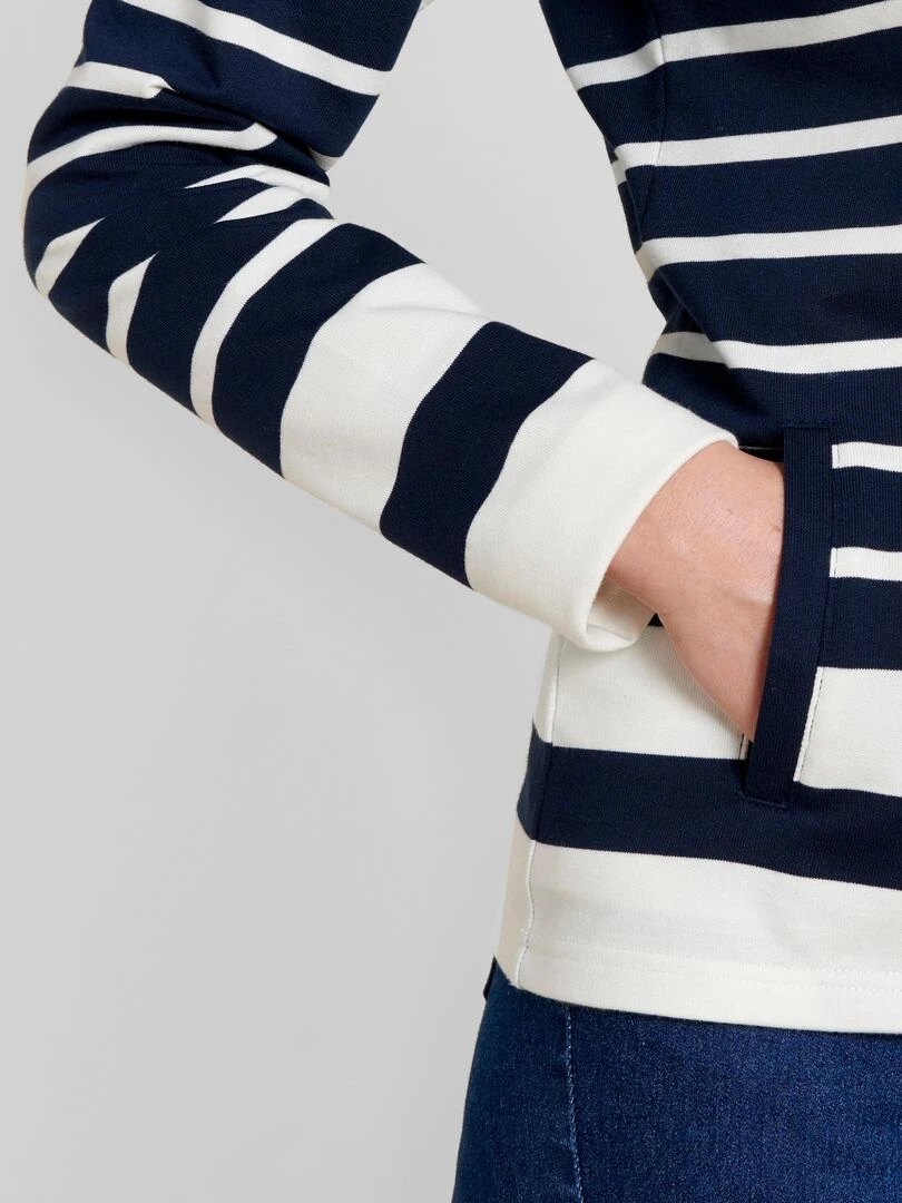 Gilet zippé intérieur bouclette Happy D. by Damart Bleu marine
