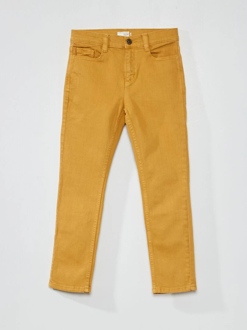 Jean slim à 5 poches Beige