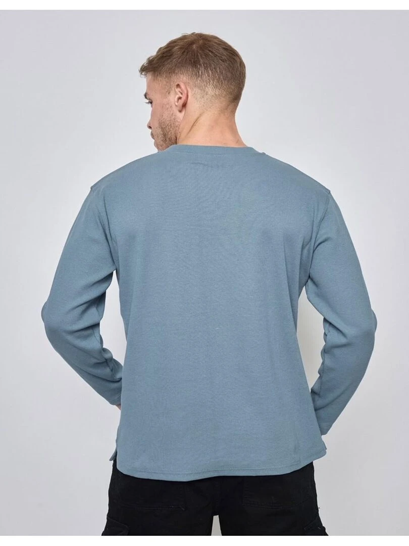 Pull Col Rond Kebello   Bleu