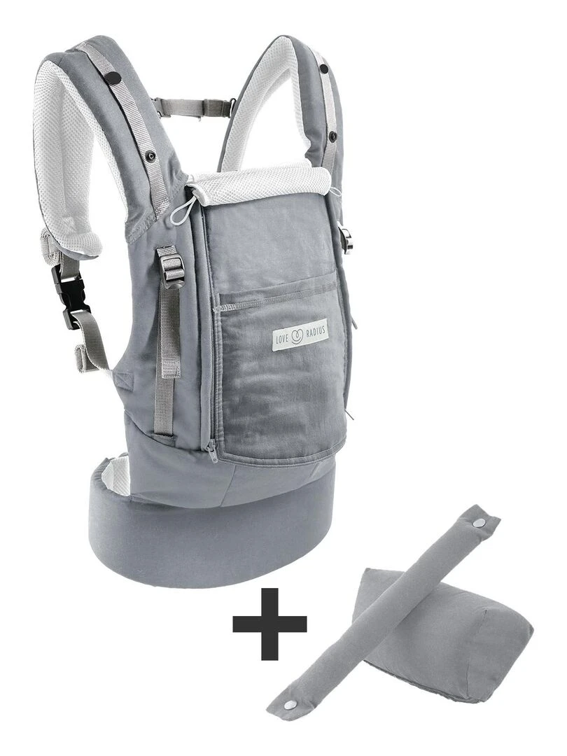 Porte bébé PhysioCarrier 0m+ Tout Gris Gris